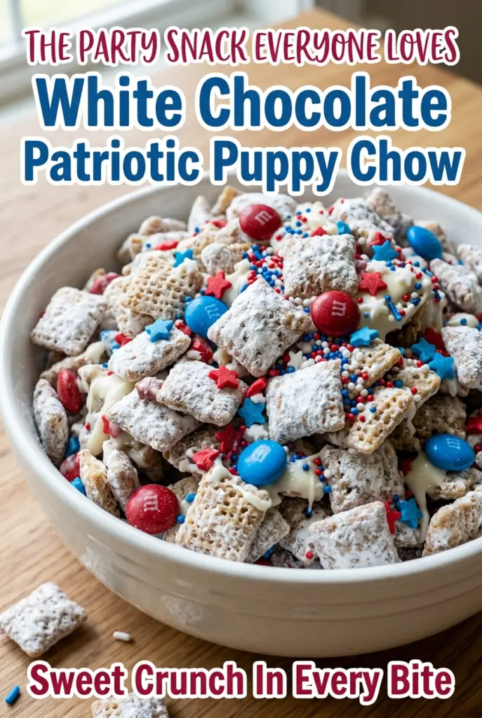White Chocolate Patriotic Puppy Chow