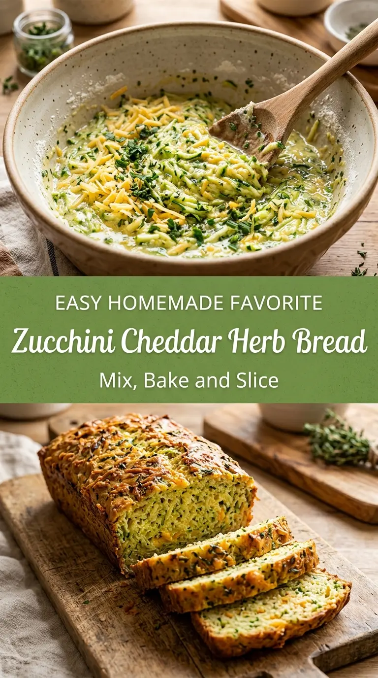 Zucchini Cheddar Herb Bread
