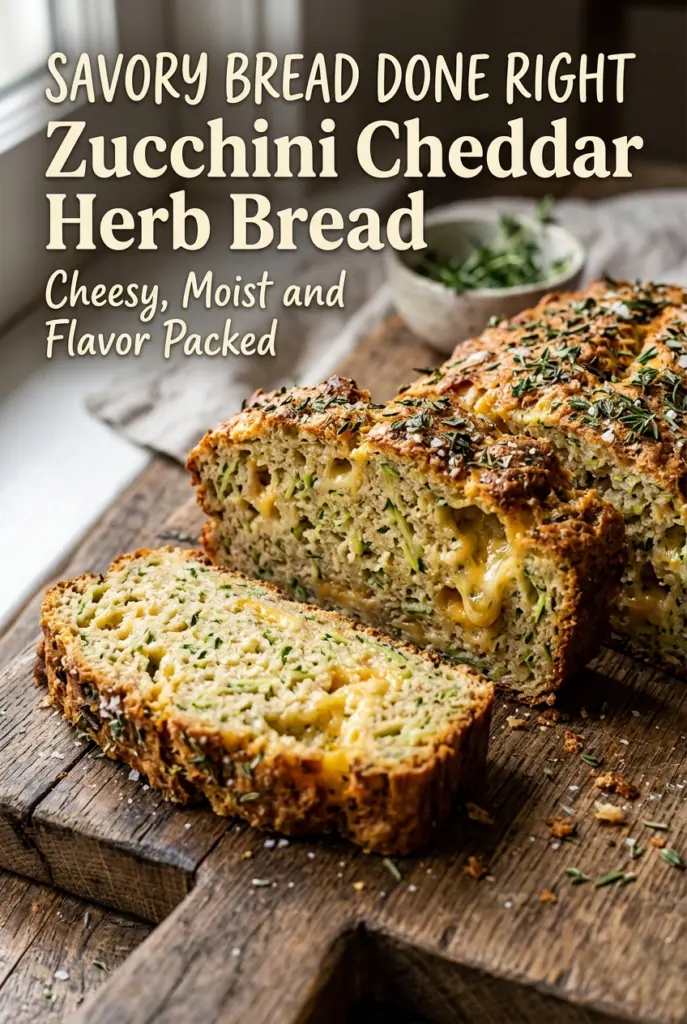 Zucchini Cheddar Herb Bread