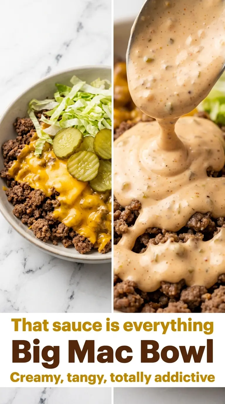 Big Mac Bowl low-carb cheesy