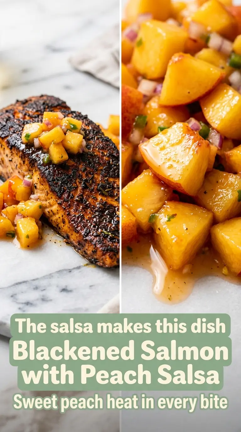 Blackened Salmon with Peach Salsa