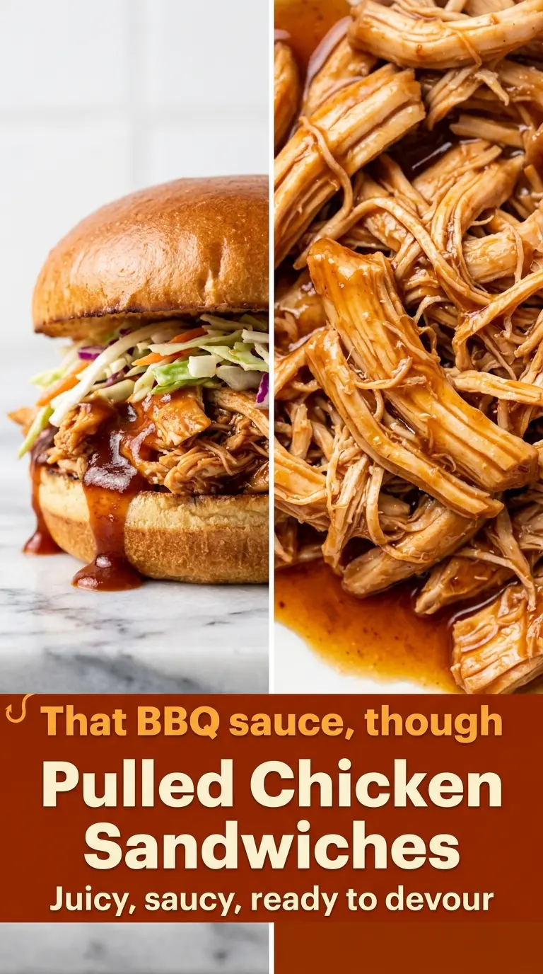 Pulled Chicken Sandwiches smoky tangy