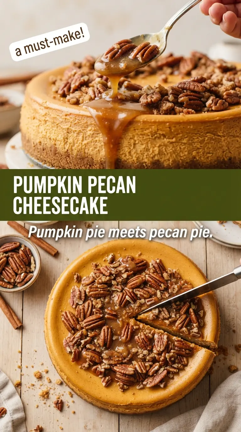 Baked Pumpkin Pecan Cheesecake with Praline Topping creamy praline pumpkin