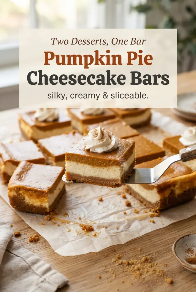 Layered Pumpkin Pie Cheesecake Bars