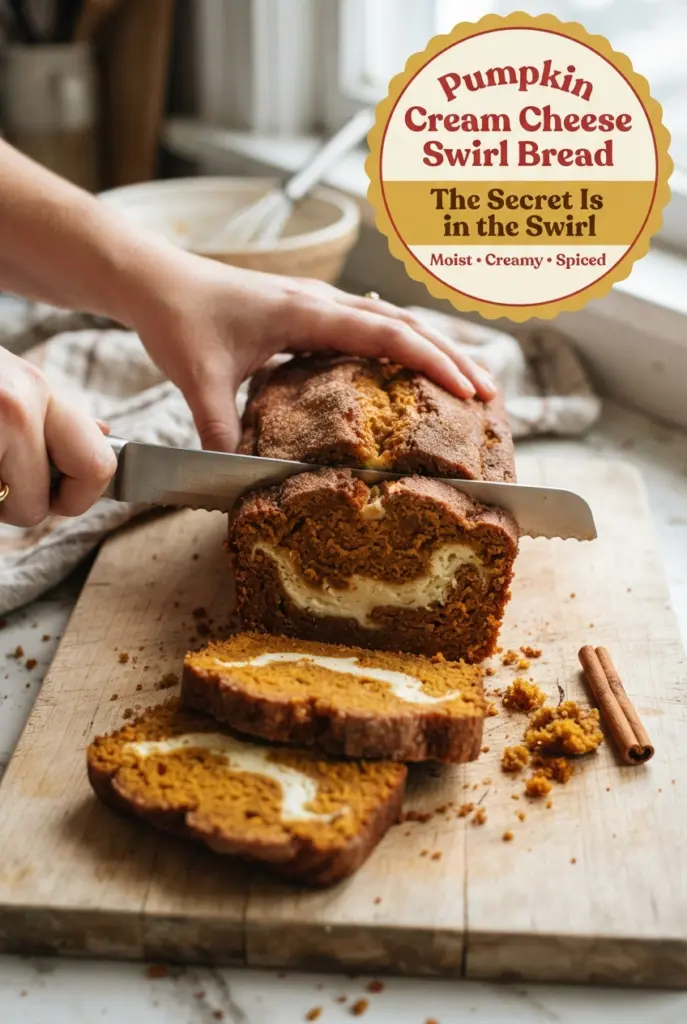 Pumpkin Cream Cheese Swirl Bread