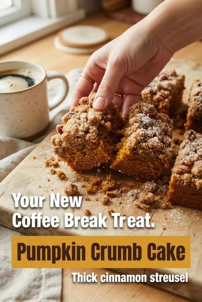 Pumpkin Crumb Cake with Cinnamon Streusel