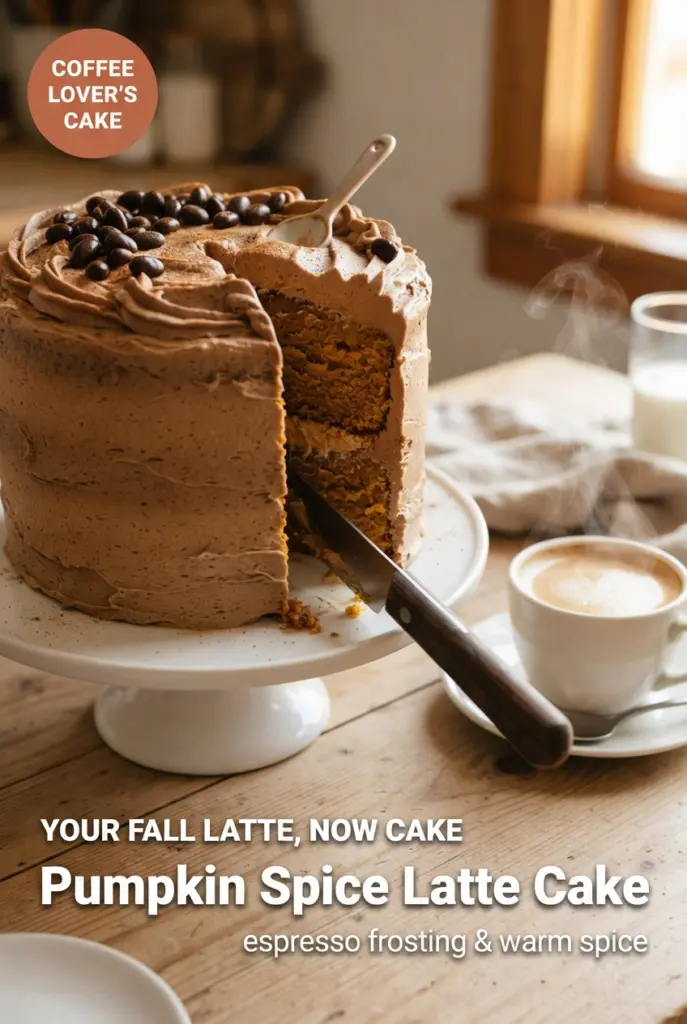Pumpkin Spice Latte Layer Cake with Espresso Frosting