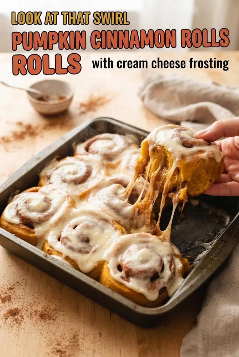 Soft Pumpkin Cinnamon Rolls with Cream Cheese Frosting