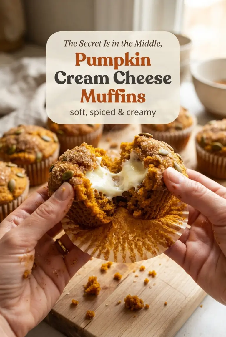 Soft Pumpkin Cream Cheese Muffins