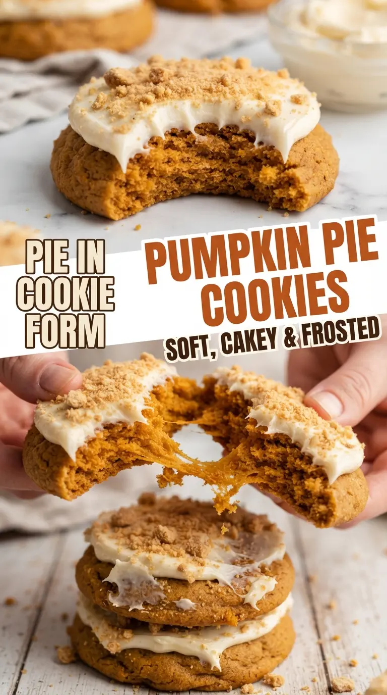 Pumpkin Pie Cookies with Cream Cheese Frosting