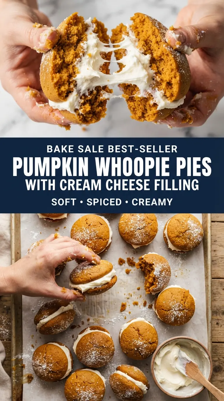 Pumpkin Whoopie Pies with Cream Cheese Filling