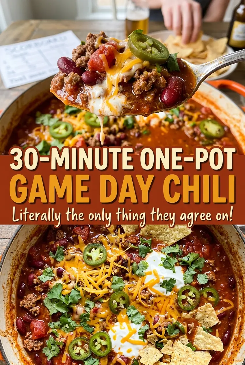 30-Minute One-Pot Game Day Chili with tender beans