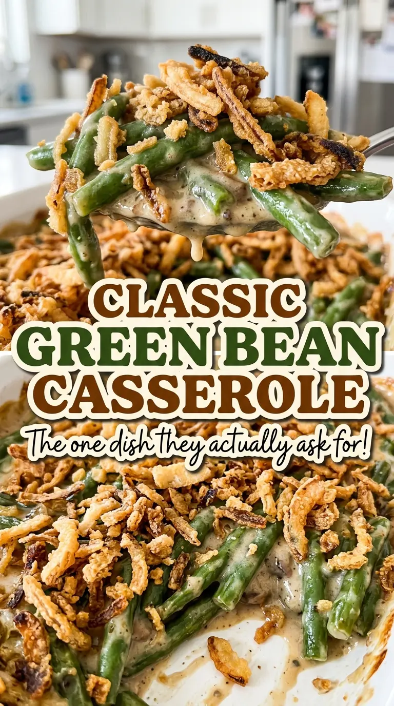 Classic Green Bean Casserole crisp golden onions
