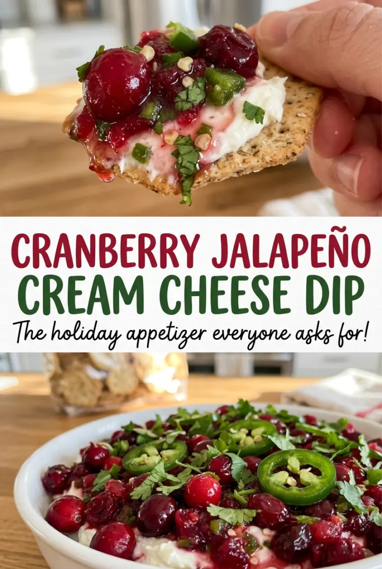 Cranberry Jalapeño Cream Cheese Dip