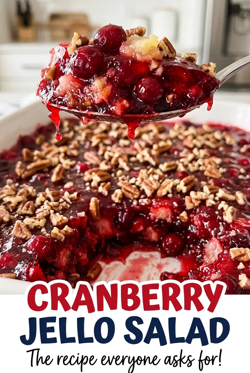 Cranberry Jello Salad ruby berry texture