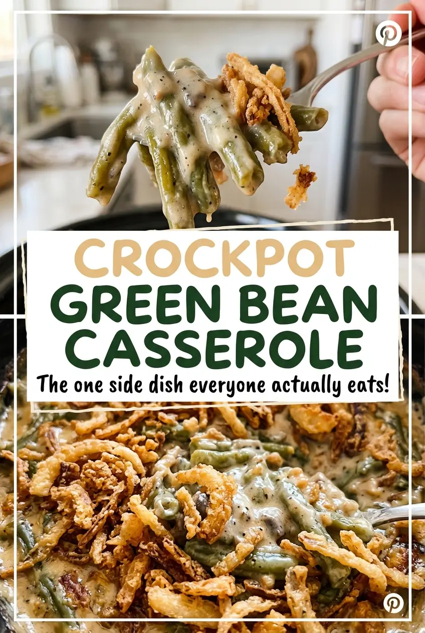 Crockpot Green Bean Casserole creamy green beans