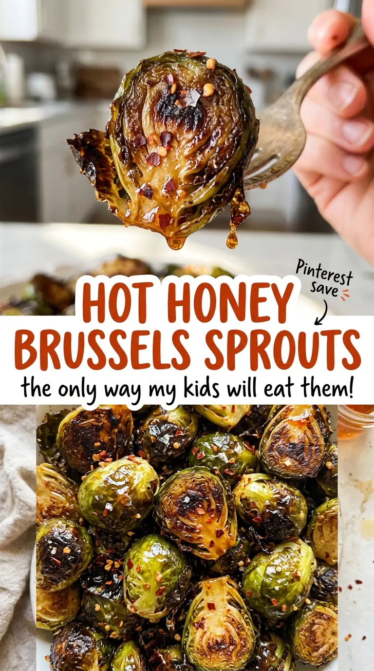 Hot Honey Brussels Sprouts with glossy roasted halves