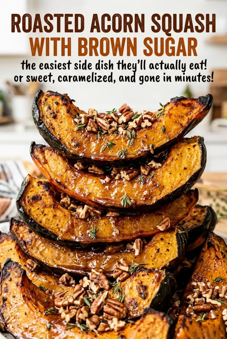 Roasted Acorn Squash with Brown Sugar
