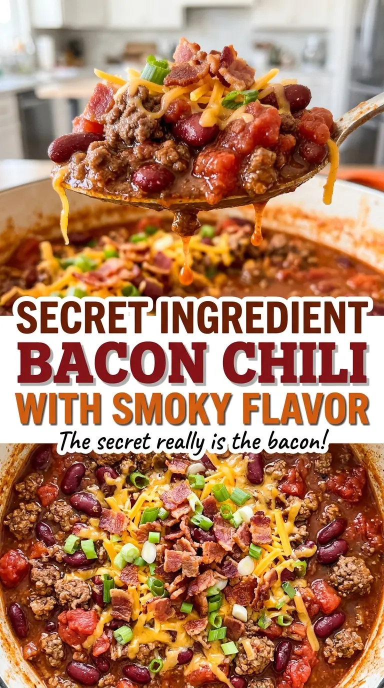 Secret Ingredient Bacon Chili with Smoky Flavor smoky bean chili