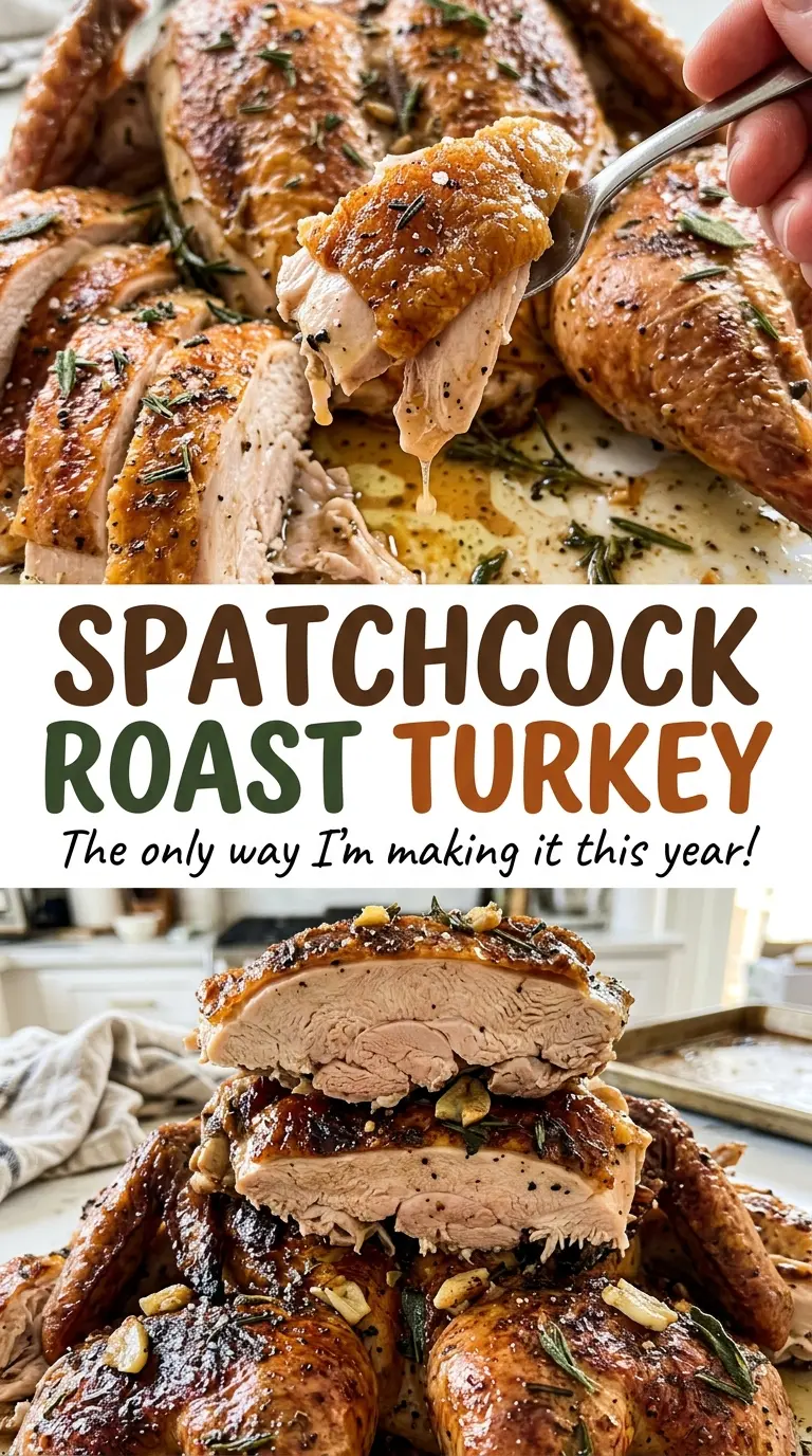 Spatchcock roast turkey with crisp browned skin